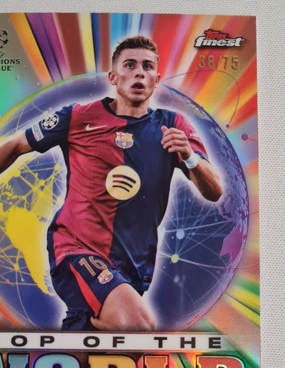 Fermin Lopez - 2025 Topps Finest Top of the World Chelsea FC #TW-6 Refractor /75