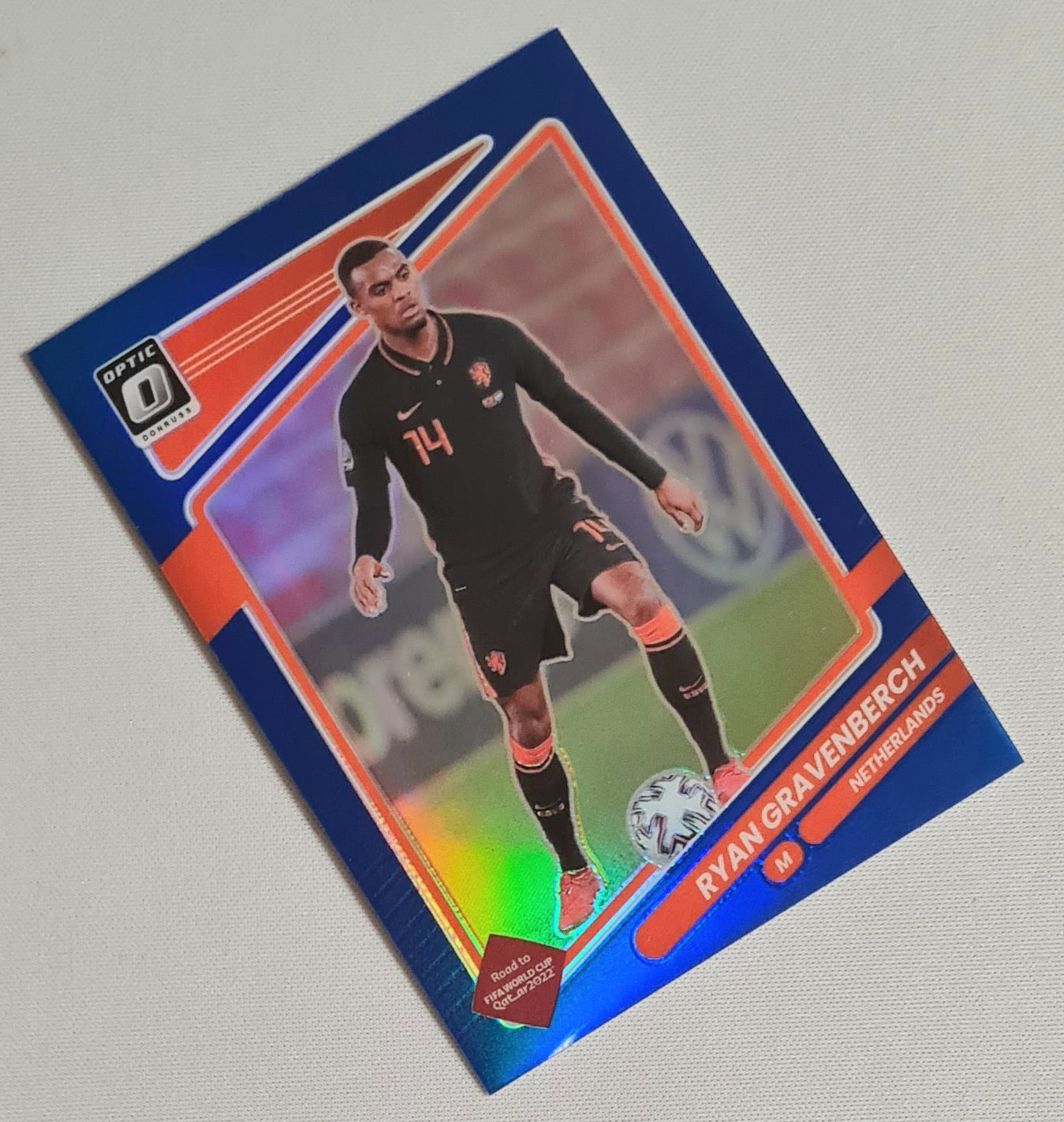 Ryan Gravenberch - 2021/22 Panini Donruss Soccer KNVB #96 Blue Refractor /99