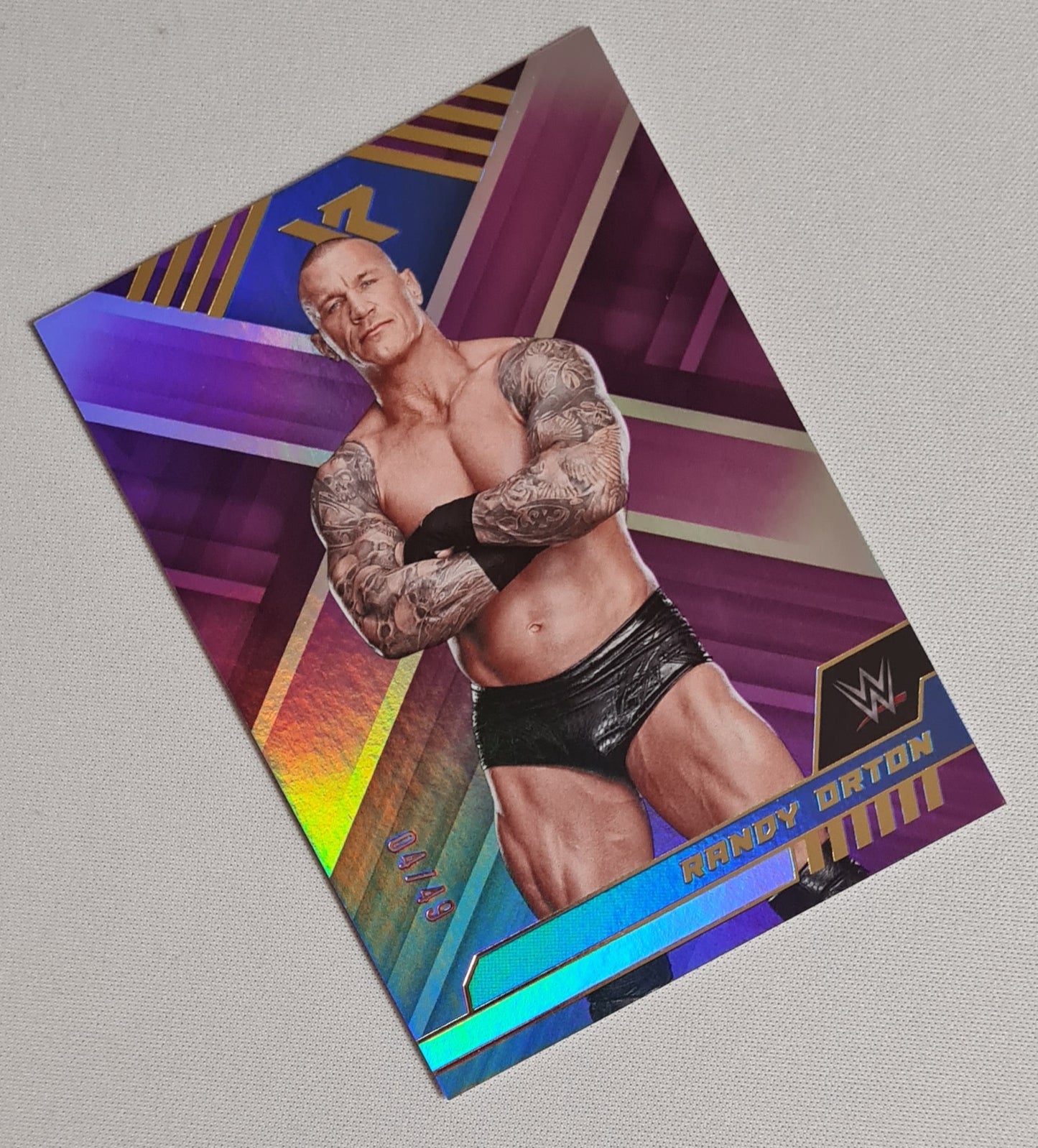 Randy Orton - 2023 Panini Chronicles XR WWE Wrestling Smack Down #292 Purple Refractor /49
