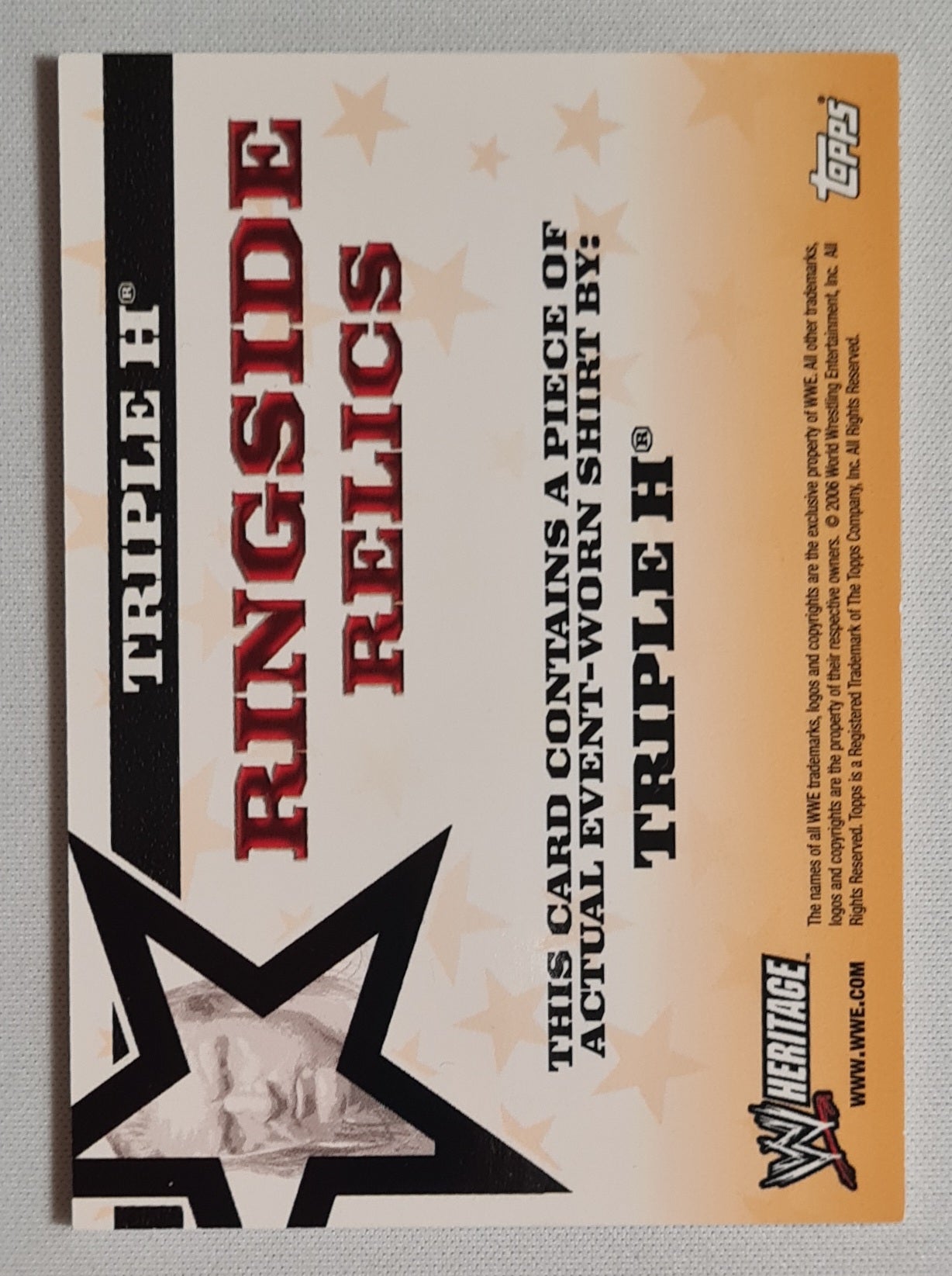 Triple H - 2006 Topps Heritage Ringside Relics