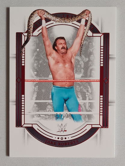 Jake Roberts - 2024 Panini National Treasures WWE Wrestling #90 Red Foil Parallel /75