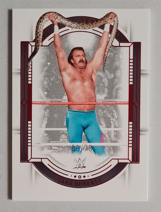 Jake Roberts - 2024 Panini National Treasures WWE Wrestling #90 Red Foil Parallel /75