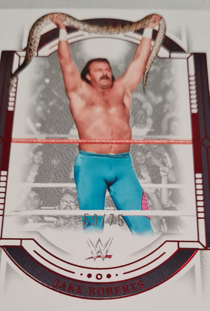 Jake Roberts - 2024 Panini National Treasures WWE Wrestling #90 Red Foil Parallel /75