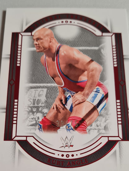Kurt Angle - 2024 Panini National Treasures WWE Wrestling #26 Red Foil Parallel /75