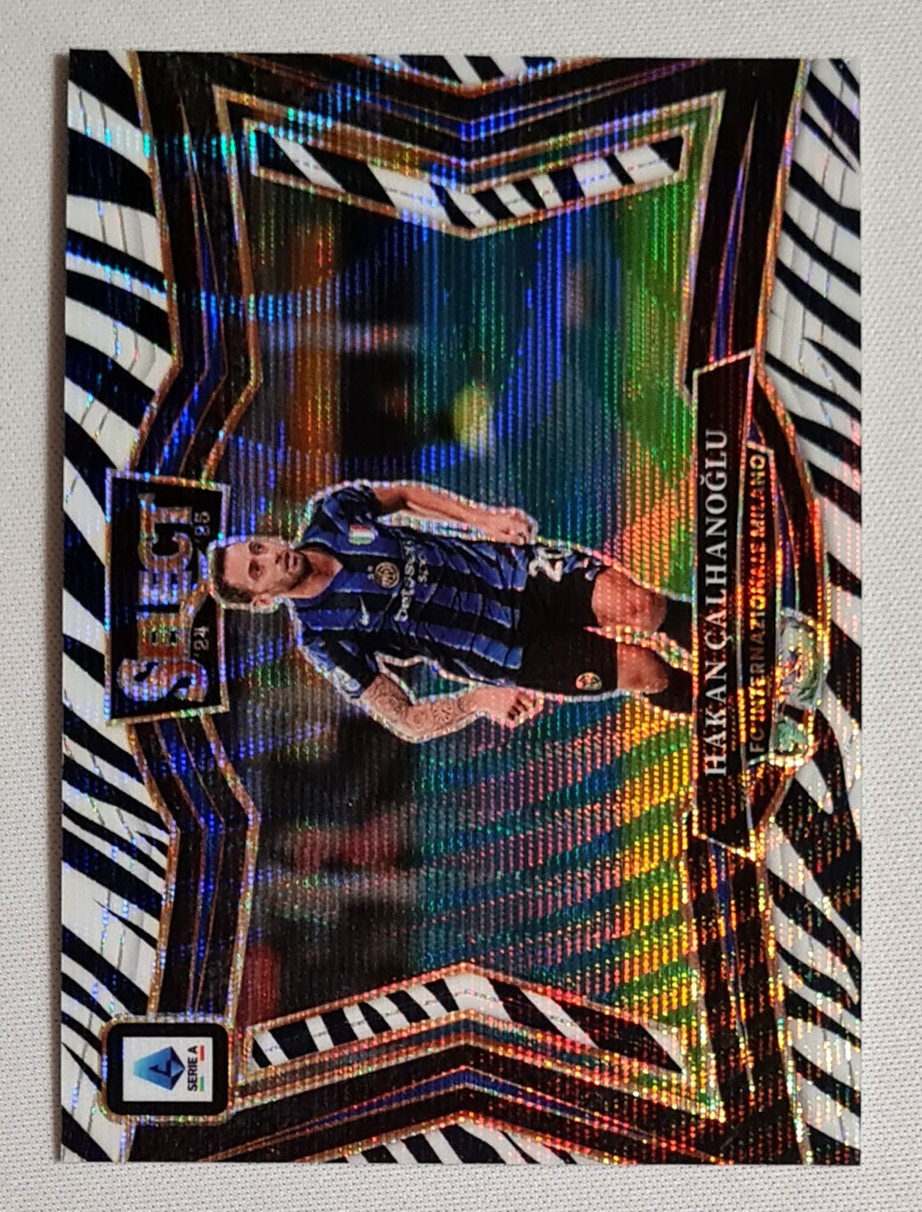 Hakan Calhanoglu - 2024/25 Panini Select Serie A Soccer FC Internazionale Milano #208 Field Level Zebra  Prizm SSP