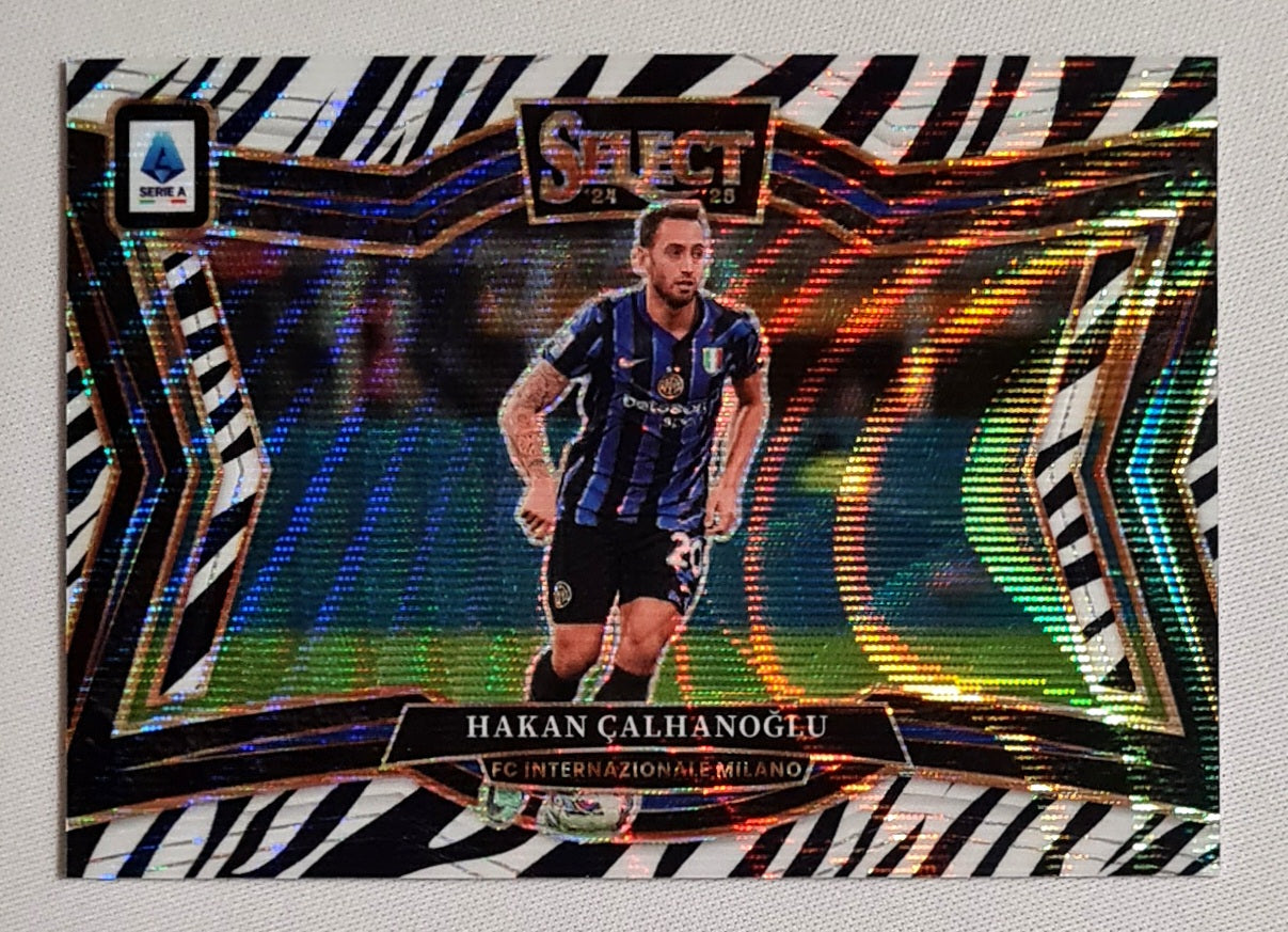 Hakan Calhanoglu - 2024/25 Panini Select Serie A Soccer FC Internazionale Milano #208 Field Level Zebra  Prizm SSP