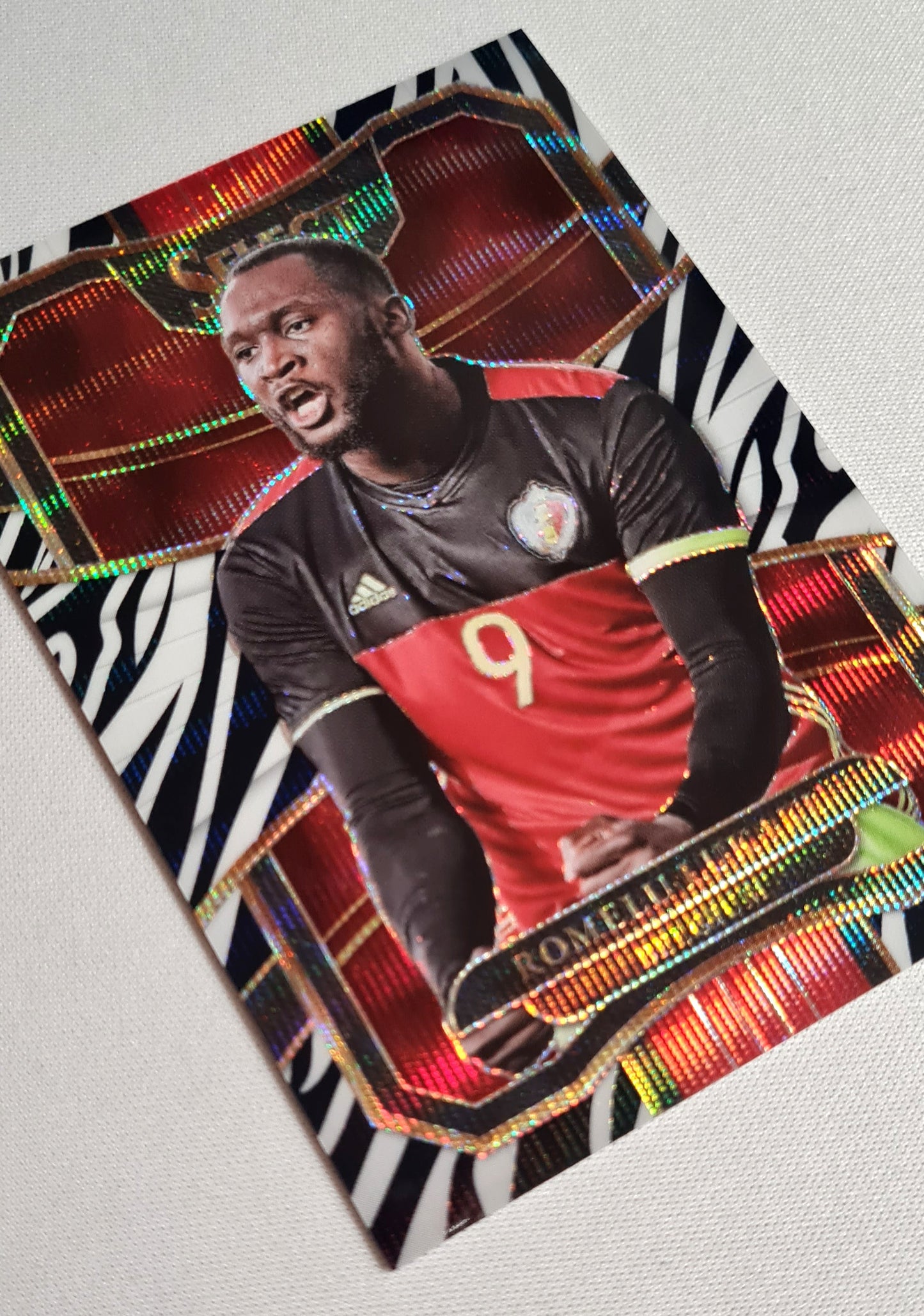 Romelu Lukaku - 2017/18 Panini Select Soccer National Team Belgium #48 Zebra Prizm /25 SSP