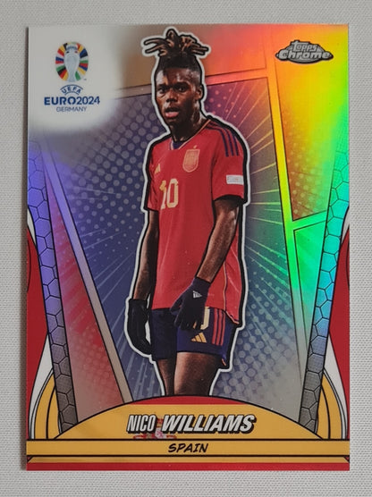 Nico Williams - 2024 Topps Chrome UEFA Euro 2024 National Team Spain #105 Hero Variation