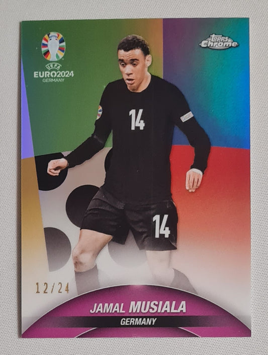 Jamal Musiala - 2024 Topps Chrome UEFA Euro 2024 National Team Germany #14 Styleguide Refractor /24