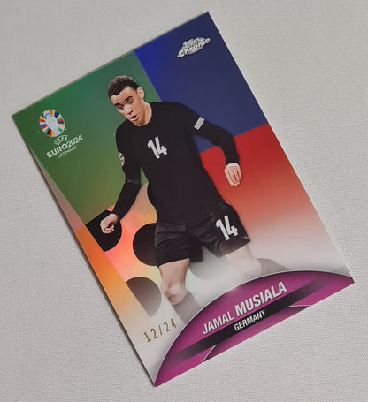 Jamal Musiala - 2024 Topps Chrome UEFA Euro 2024 National Team Germany #14 Styleguide Refractor /24