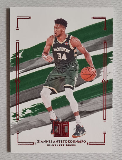 Giannis Antetokounmpo - 2020/21 Panini Impeccable Basketball NBA Milwaukee Bucks #10 Red base