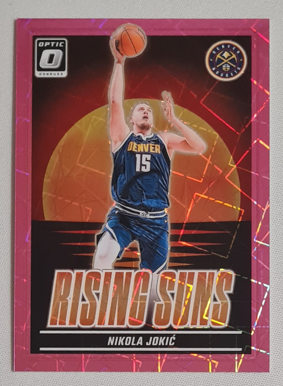 Nikola Jokic - 2024/25 Panini  Donruss Optic Basketball NBA Denver Nuggets Rising Suns #7 Pink Velocity /79