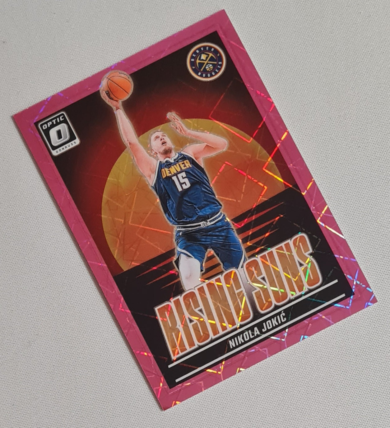 Nikola Jokic - 2024/25 Panini  Donruss Optic Basketball NBA Denver Nuggets Rising Suns #7 Pink Velocity /79