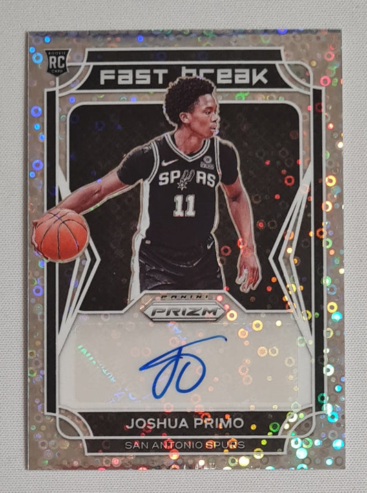 Joshua Primo - 2021/22 Panini Prizm Basketball NBA San Antonio Spurs Fast Break (RC) #FBR-JPR Disco /auto