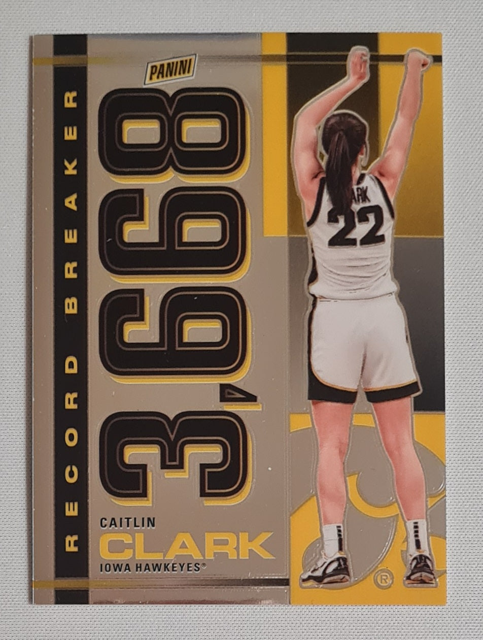 Caitlin Clark - 2024 Panini Caitlin Clark Collection Record Breaker Basketball Iowa Hawkeyes #RB-CC