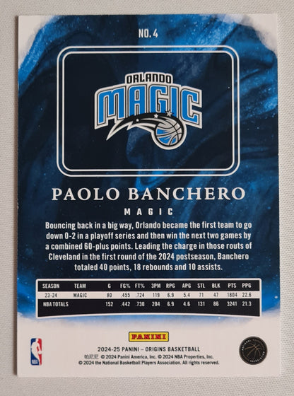 Paolo Banchero - 2024/25 Panini Origins Basketball NBA Orlando Magic #4  Pink /60