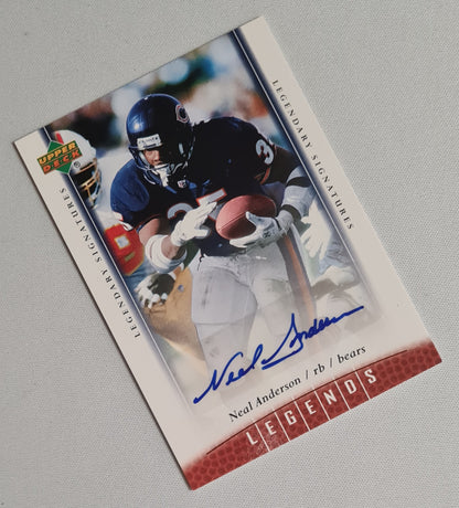Neal Anderson - 2006 Upper Deck Legends NFL Football Chicago Bears #74 /Auto