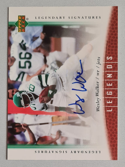 Wesley Walker - 2006 Upper Deck Legends NFL Football NY Jets #33 /Auto
