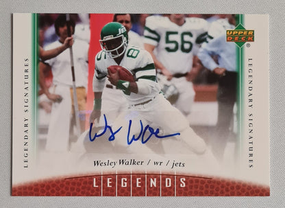 Wesley Walker - 2006 Upper Deck Legends NFL Football NY Jets #33 /Auto