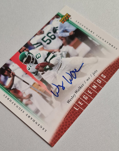Wesley Walker - 2006 Upper Deck Legends NFL Football NY Jets #33 /Auto