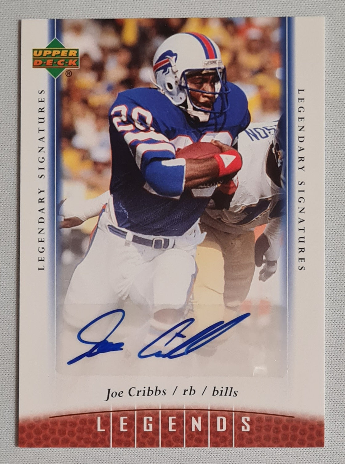 Joe Cribbs - 2006 Upper Deck Legends NFL Football Buffalo Bills #42 /Auto