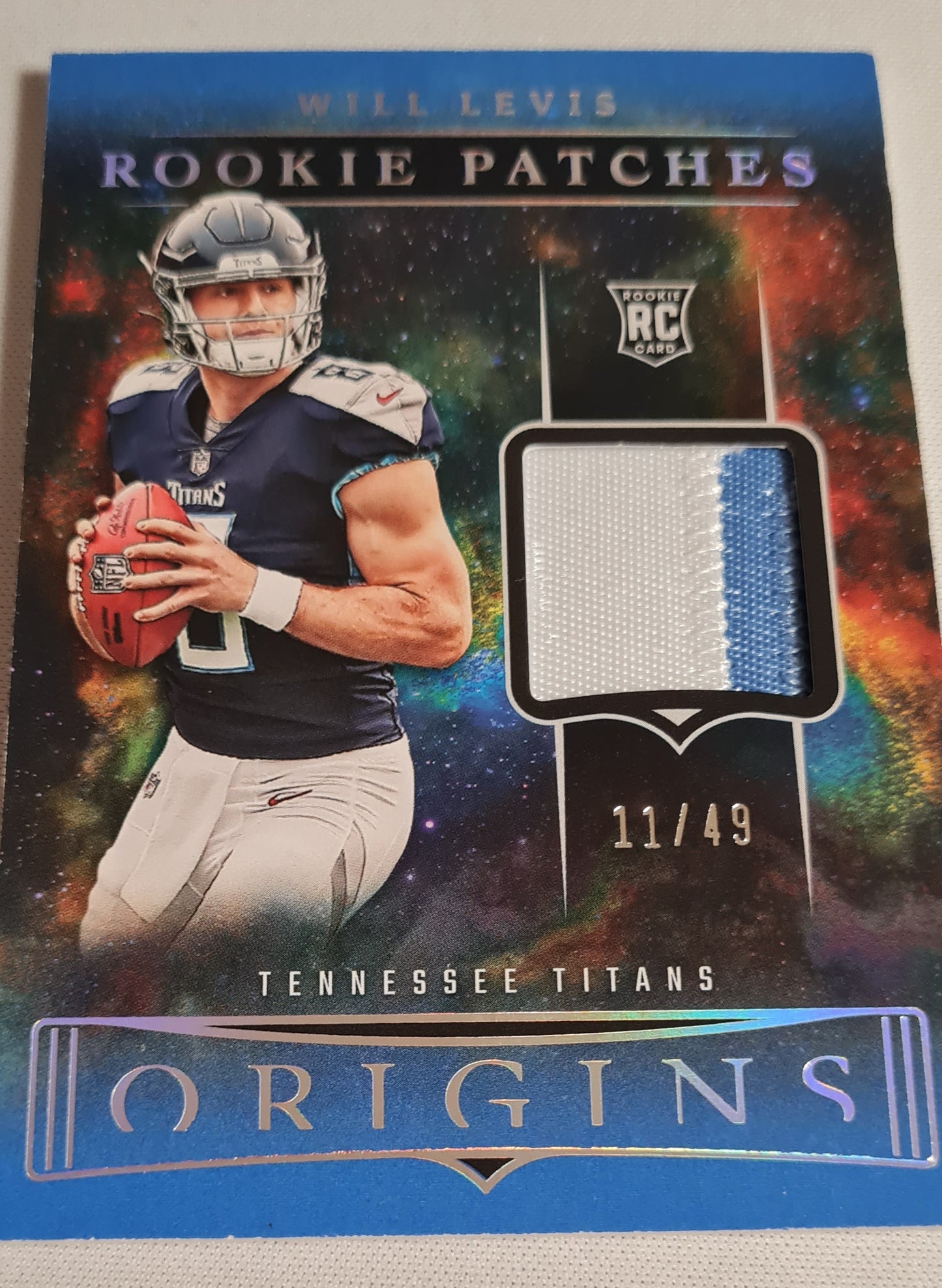 Will Levis - 2023 Panini Origins Football NFL Tennessee Titans (RC) #RP-WL /49 Rookie Patch