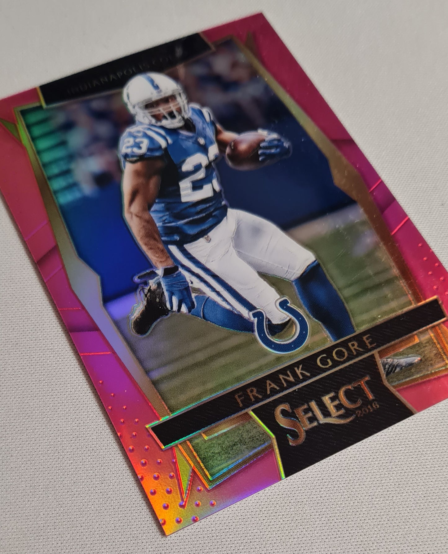 Frank Gore - 2016 Panini Select Football NFL Indianapolis Colts #92 Pink Refractor /15