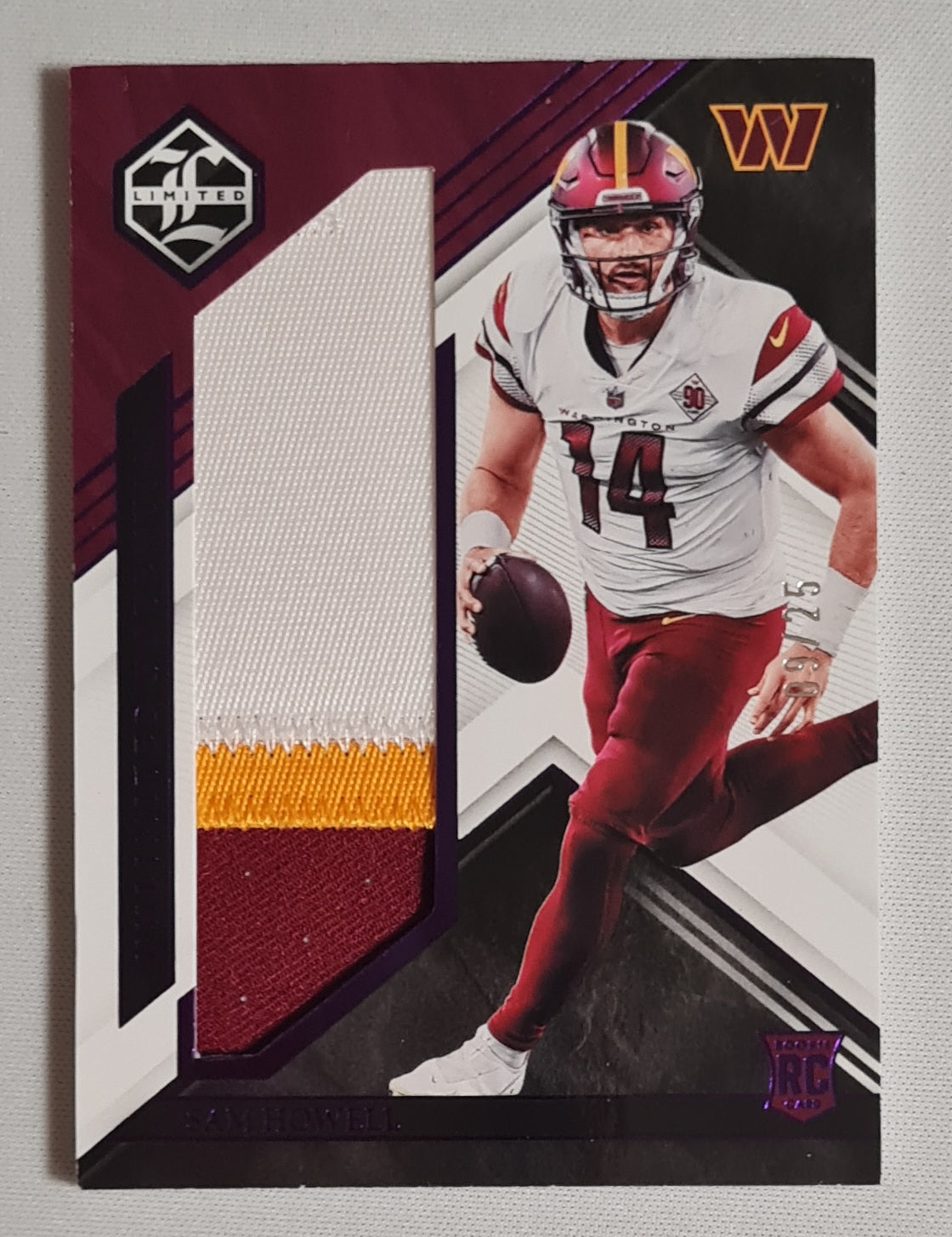 Sam Howell - 2022 Panini Limited Football NFL Washington Commanders #LP-SHO /Patch
