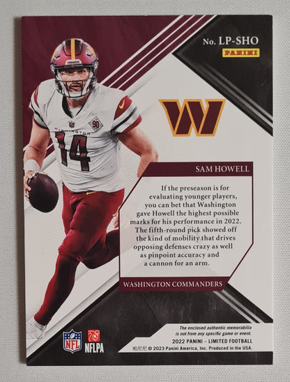 Sam Howell - 2022 Panini Limited Football NFL Washington Commanders #LP-SHO /Patch