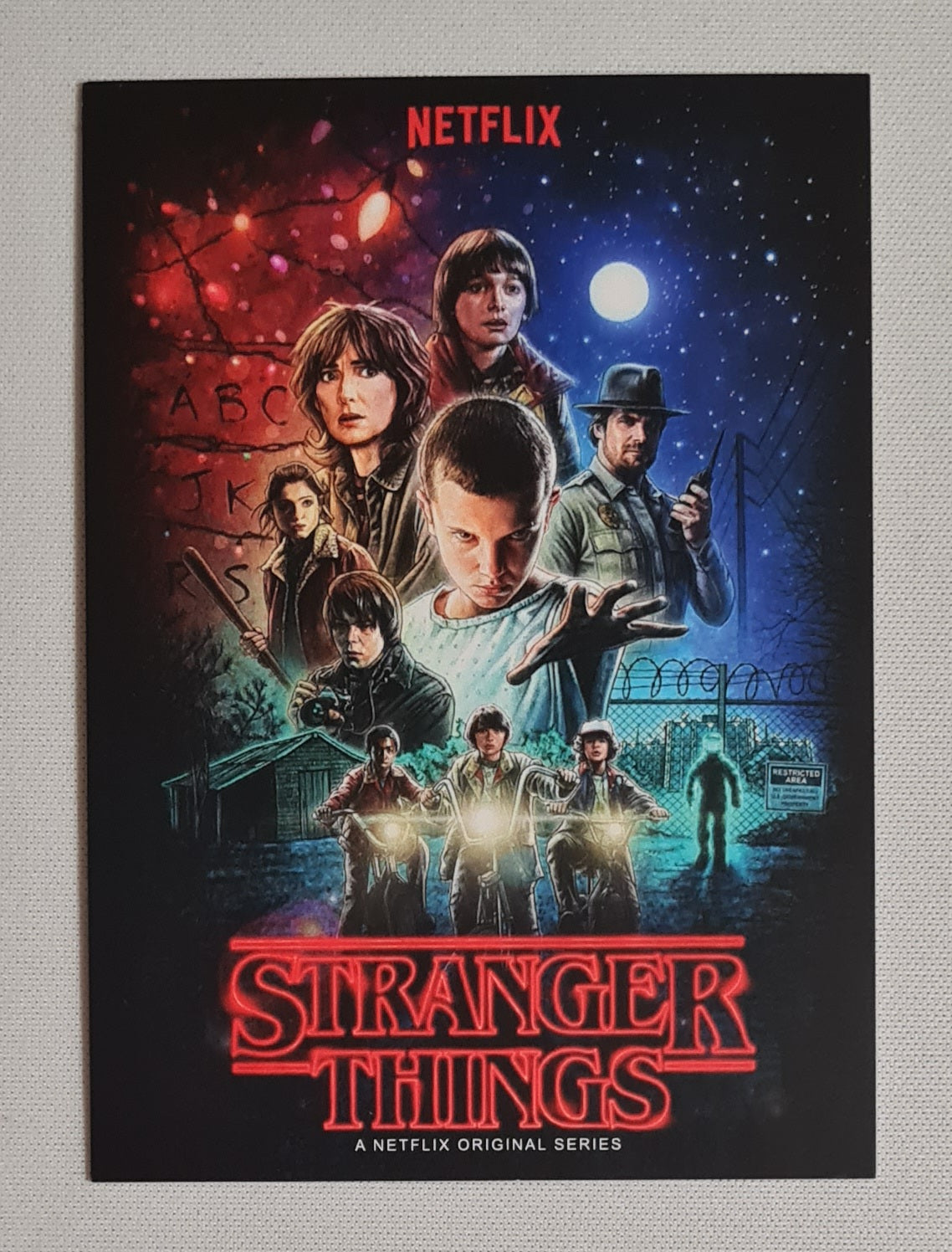 Stranger Things - 2016 Netflix Original Series Promo Card + Chupa Chups Lollipop candy bag - Combo Deal