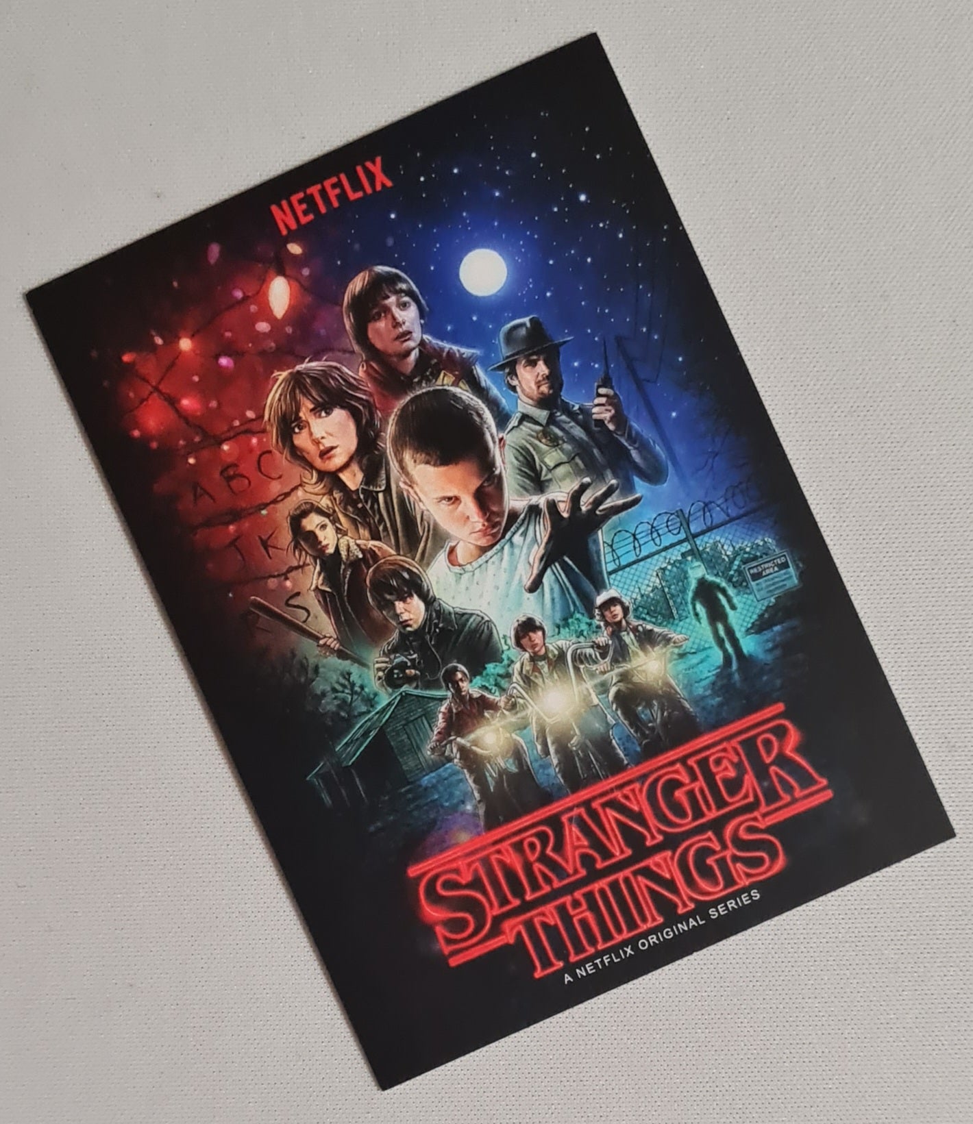 Stranger Things - 2016 Netflix Original Series Promo Card + Chupa Chups Lollipop candy bag - Combo Deal