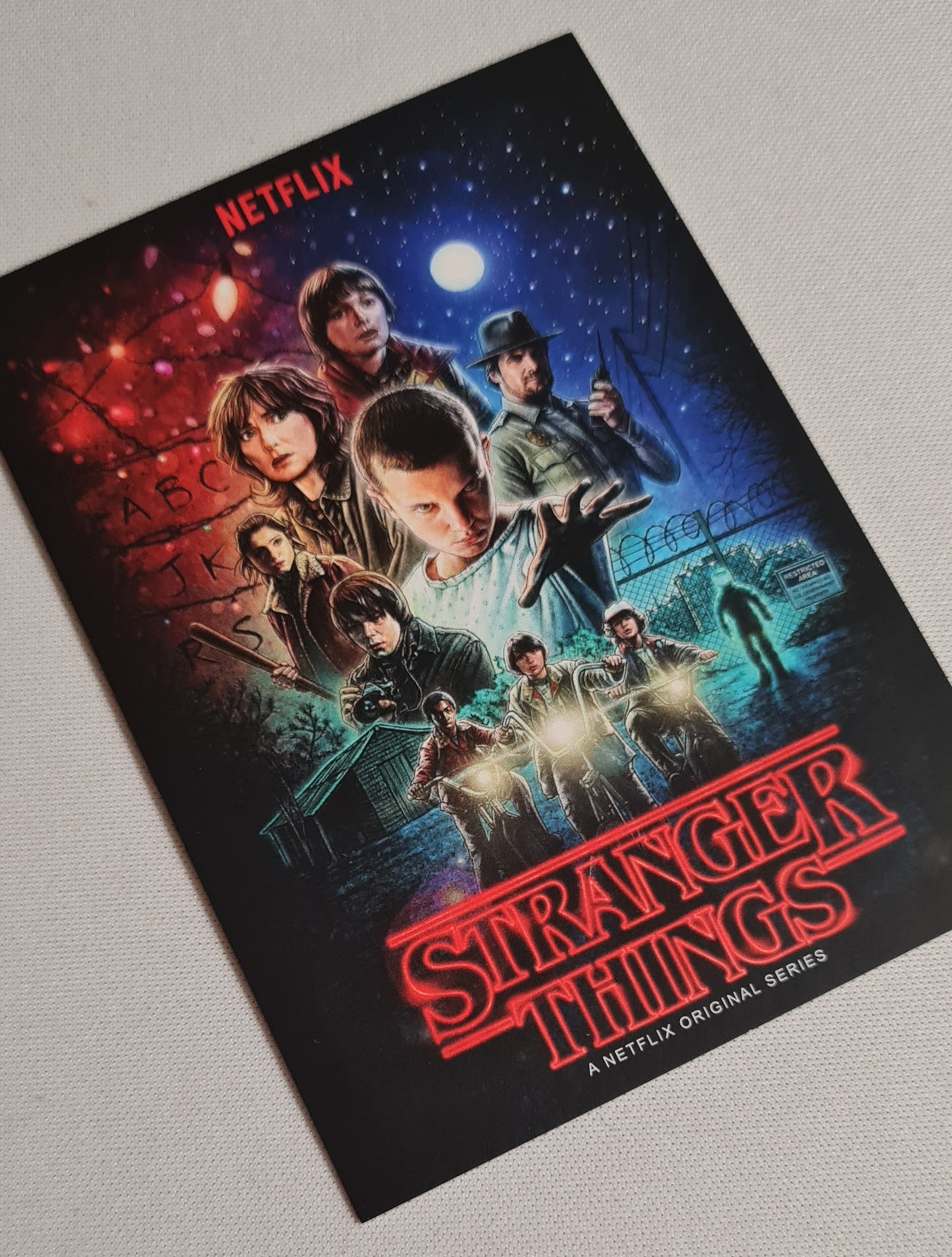Stranger Things - 2016 Netflix Original Series Promo Card + Chupa Chups Lollipop candy bag - Combo Deal