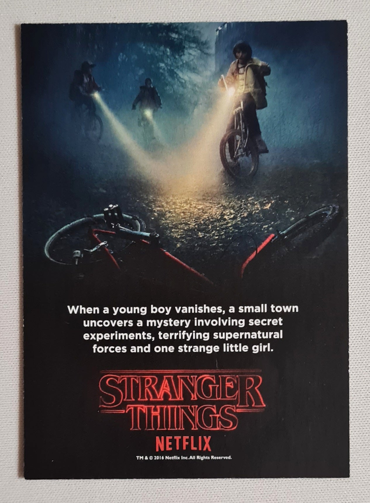 Stranger Things - 2016 Netflix Original Series Promo Card + Chupa Chups Lollipop candy bag - Combo Deal