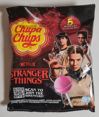 Stranger Things - 2016 Netflix Original Series Promo Card + Chupa Chups Lollipop candy bag - Combo Deal