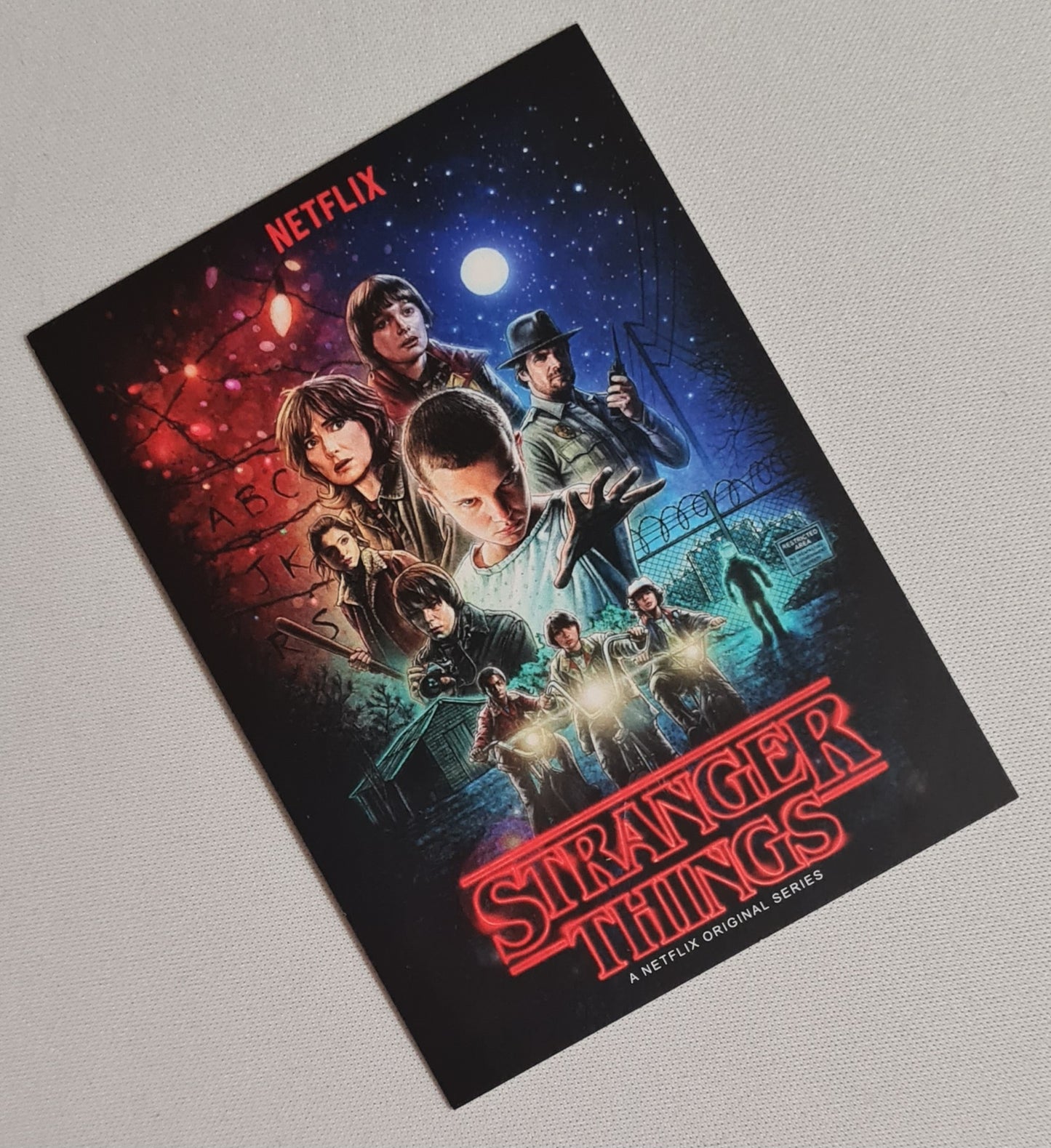 Stranger Things - 2016 Netflix Original Series Promo Card + Chupa Chups Lollipop candy bag - Combo Deal