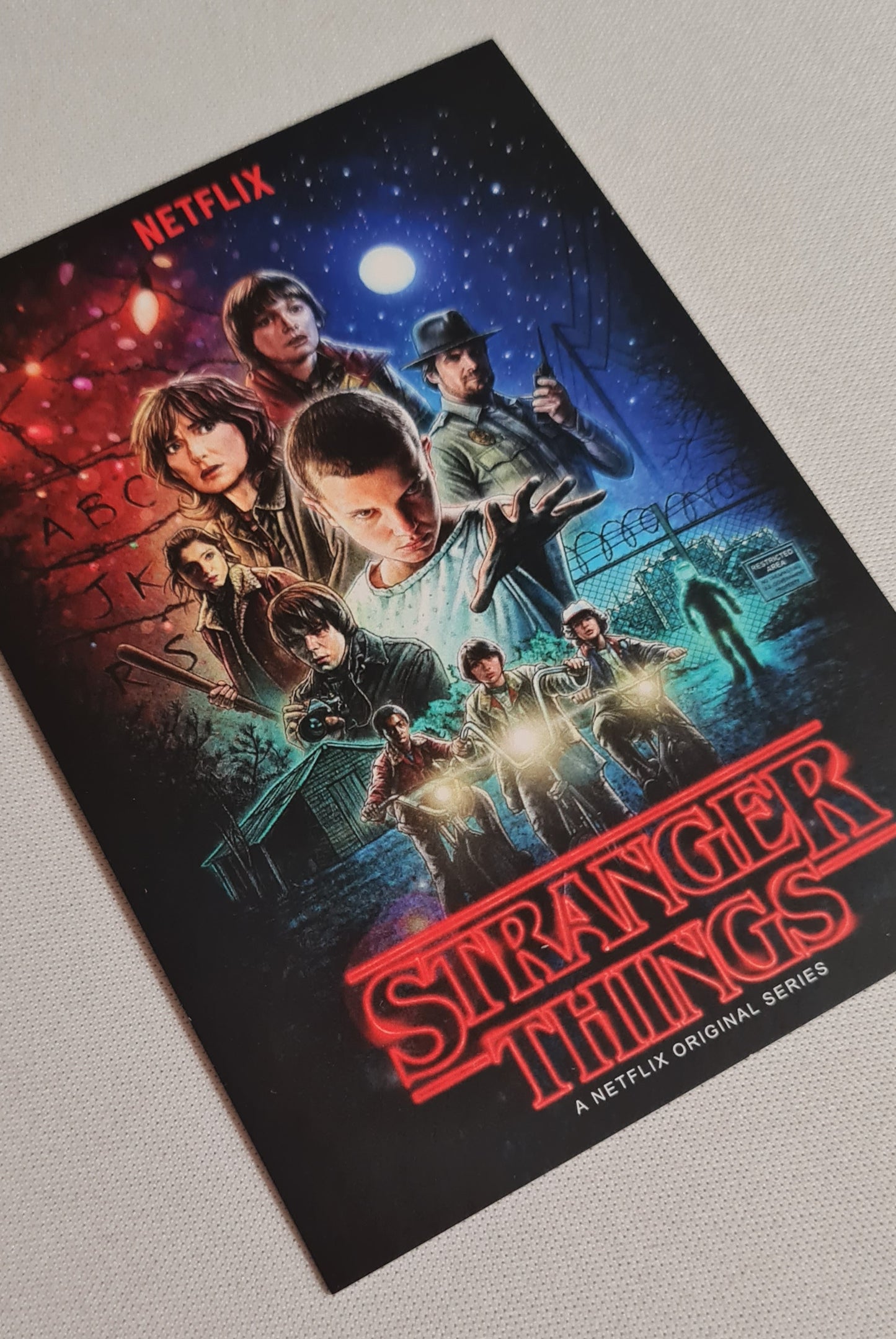 Stranger Things - 2016 Netflix Original Series Promo Card + Chupa Chups Lollipop candy bag - Combo Deal