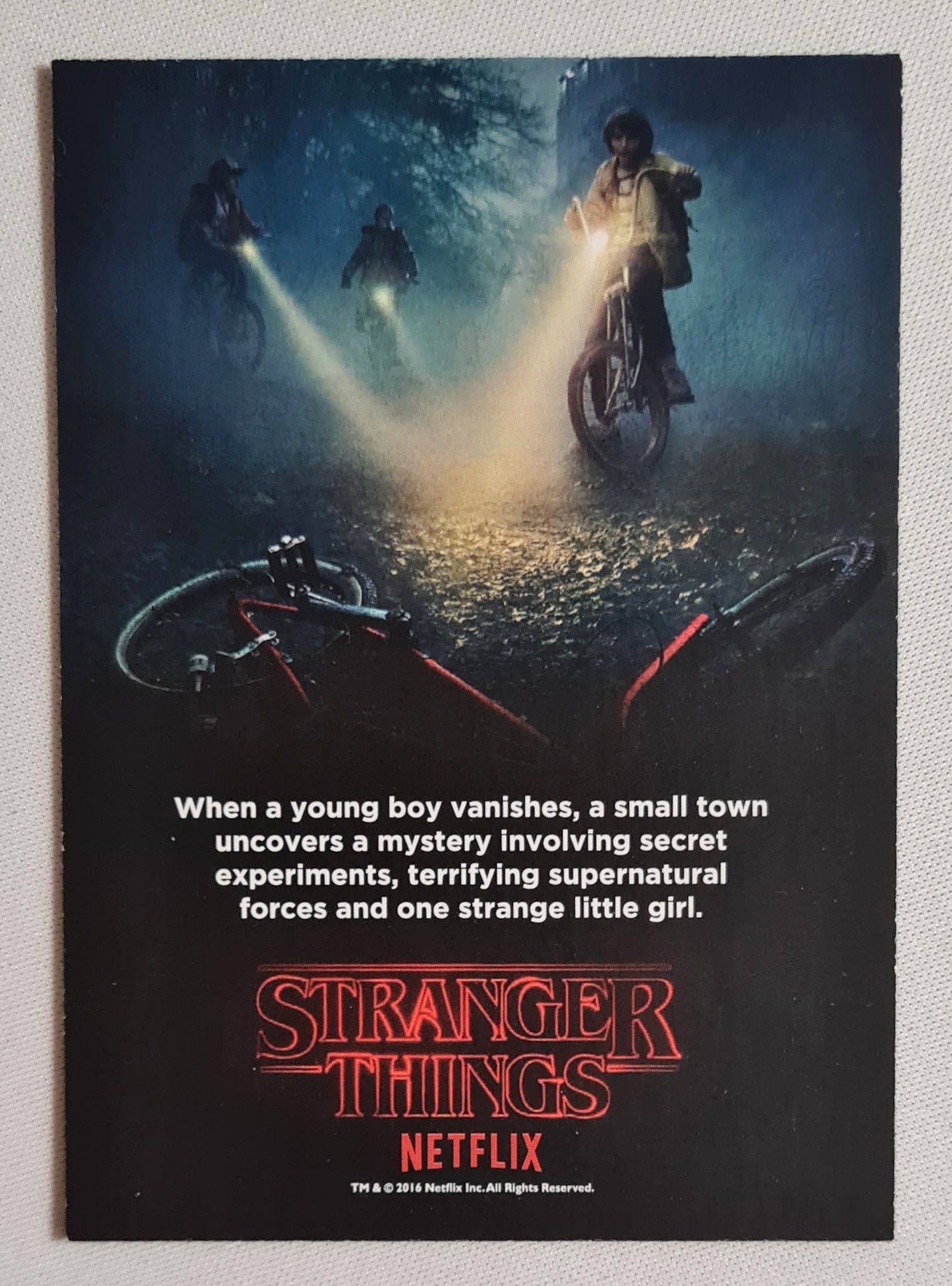 Stranger Things - 2016 Netflix Original Series Promo Card + Chupa Chups Lollipop candy bag - Combo Deal