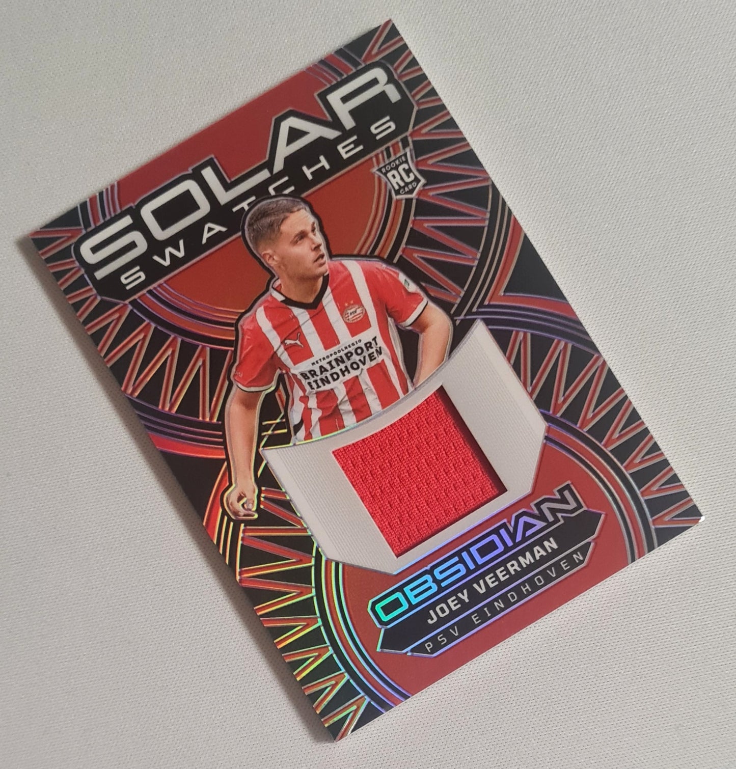 Joey Veerman - 2024/25 Panini Obsidian Soccer Solar Swatches Eindhoven PSV #SS-JV /Patch/ 50