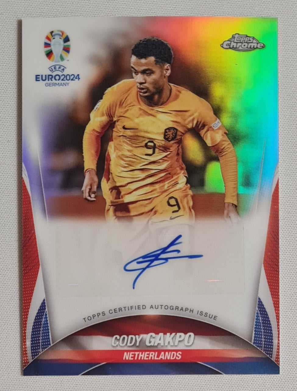 Cody Gakpo - 2024 Topps Chrome UEFA Euro 2024 #CA-CG Refractor /Autograph