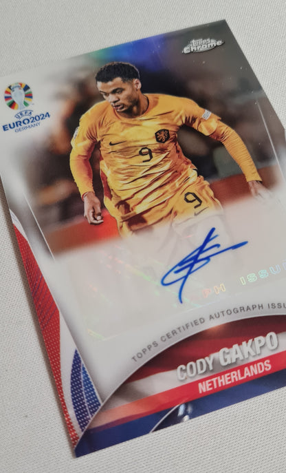 Cody Gakpo - 2024 Topps Chrome UEFA Euro 2024 #CA-CG Refractor /Autograph