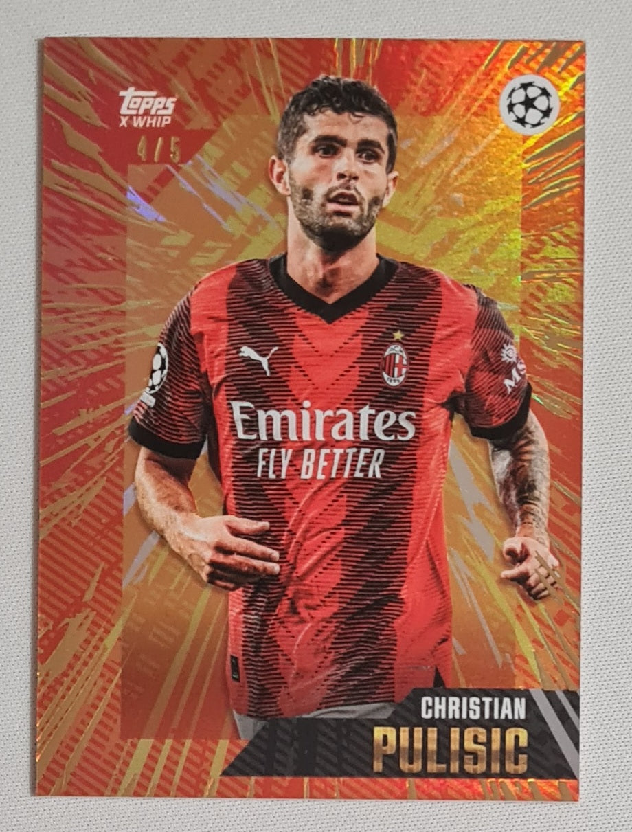 Christian Pulisic - 2023 Topps X Whip AC MIlan (CL) /5 Rare!