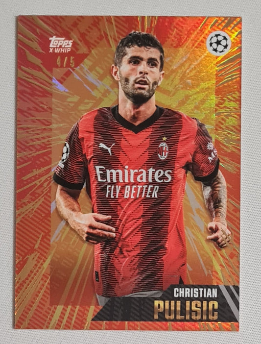 Christian Pulisic - 2023 Topps X Whip AC MIlan (CL) /5 Rare!
