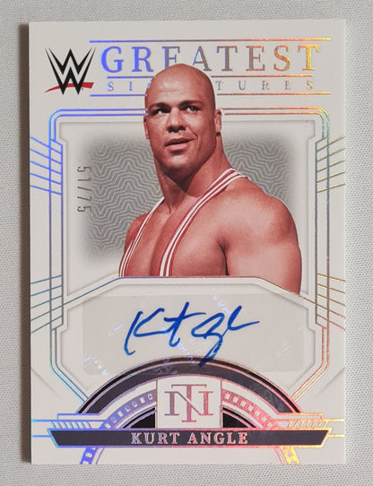 Kurt Angle - 2024 Panini National Treasures WWE Wrestling #WG-KAG /75 Autograph