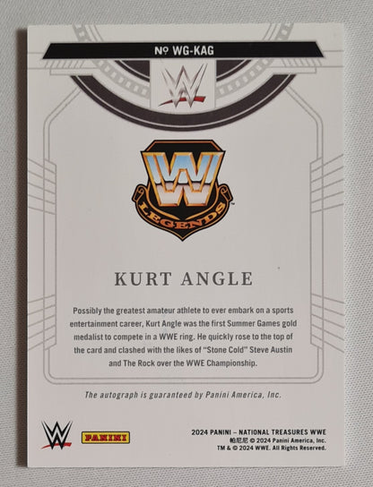 Kurt Angle - 2024 Panini National Treasures WWE Wrestling #WG-KAG /75 Autograph