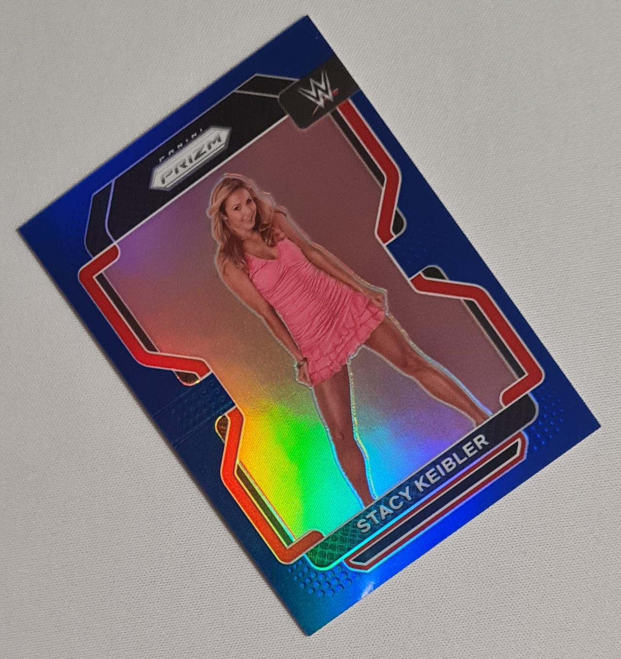 Stacy Keibler - 2022 Panini Prizm WWE Wrestling Legends #152 Blue Prizm Refractor /199