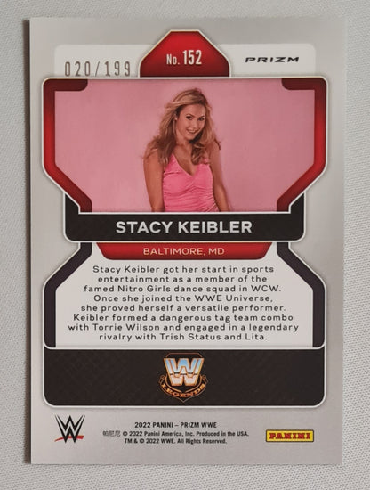 Stacy Keibler - 2022 Panini Prizm WWE Wrestling Legends #152 Blue Prizm Refractor /199