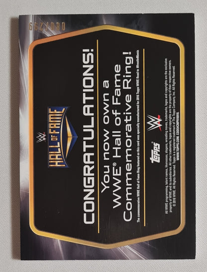 Shawn Michaels - 2016 Topps WWE Wrestling Hall of Fame Commemorative Ring! /299