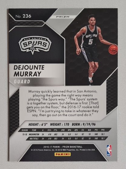 Dejounte Murray - 2016/17 Panini Prizm Basketball NBA San Antonio Spurs (RC) #236 Ruby Wave Prizm