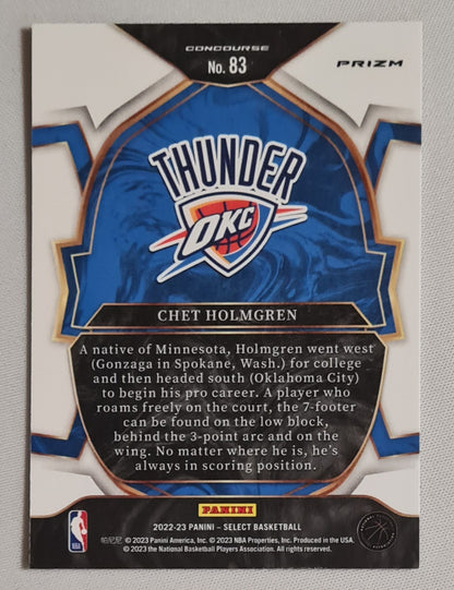 Chet Holmgren - 2022/23 Panini Select Basketball NBA Oklahoma Thunder #83 Concourse Red/White/Blue