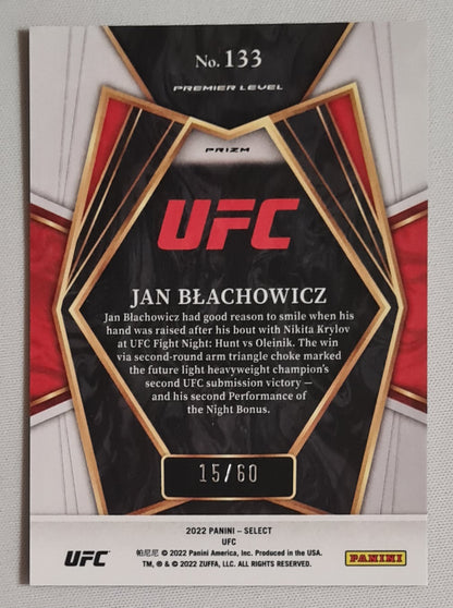 Jan Blachowicz - 2022 Panini Select UFC Fighter Light Heavyweight #133 Purple Prizm /60